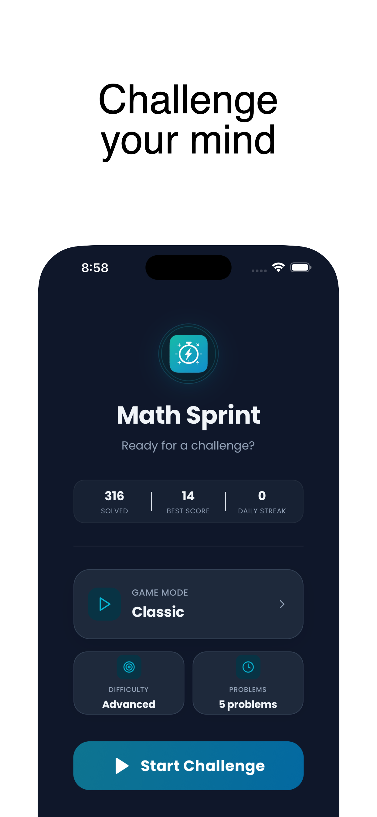 Math Sprint Game