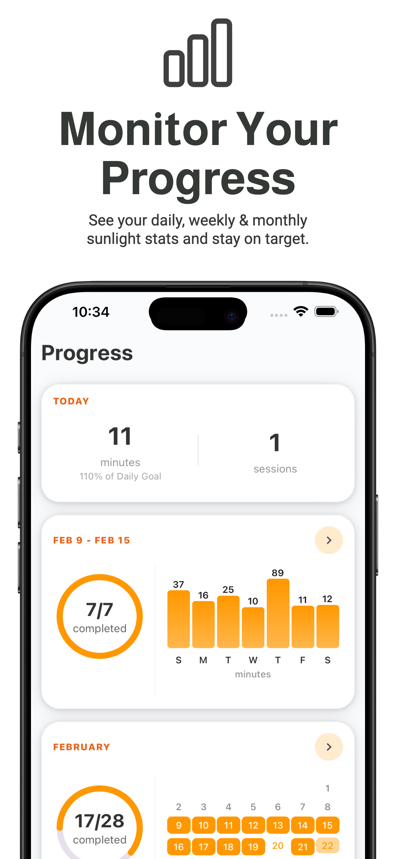 SunDose Progress Tracking